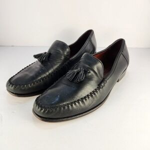 Robert Zur Elon Tassel Black Leather Dressy Loafers‎ Size 11M